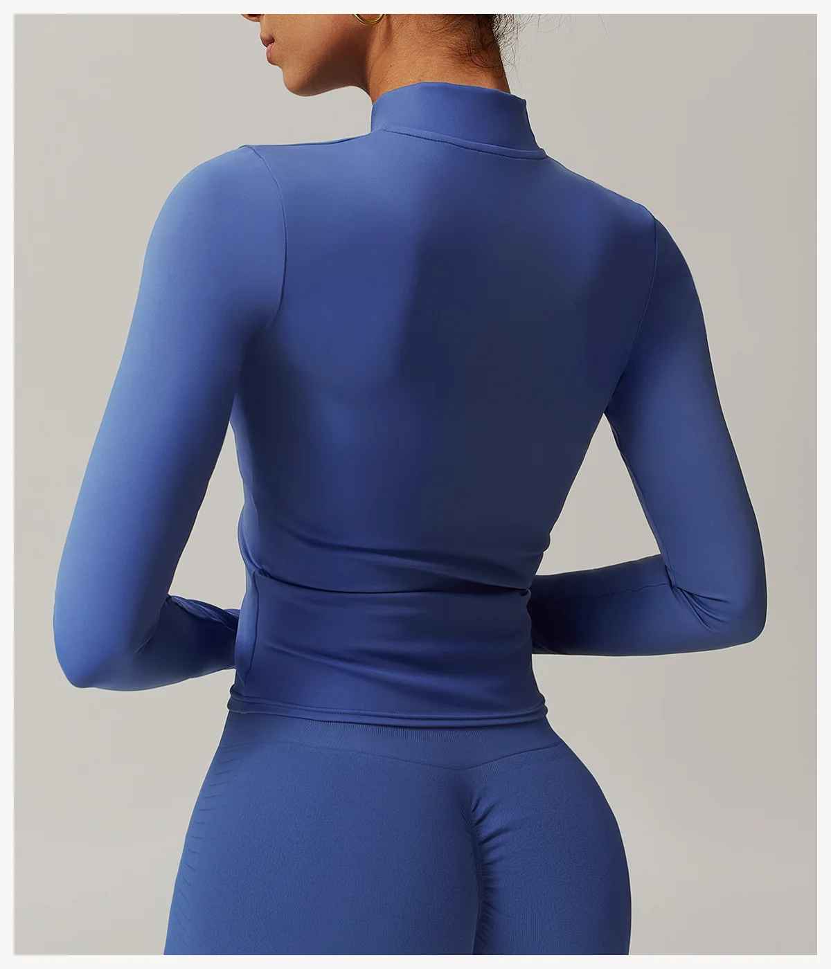 Uzun kollu yoga & fitness üstü