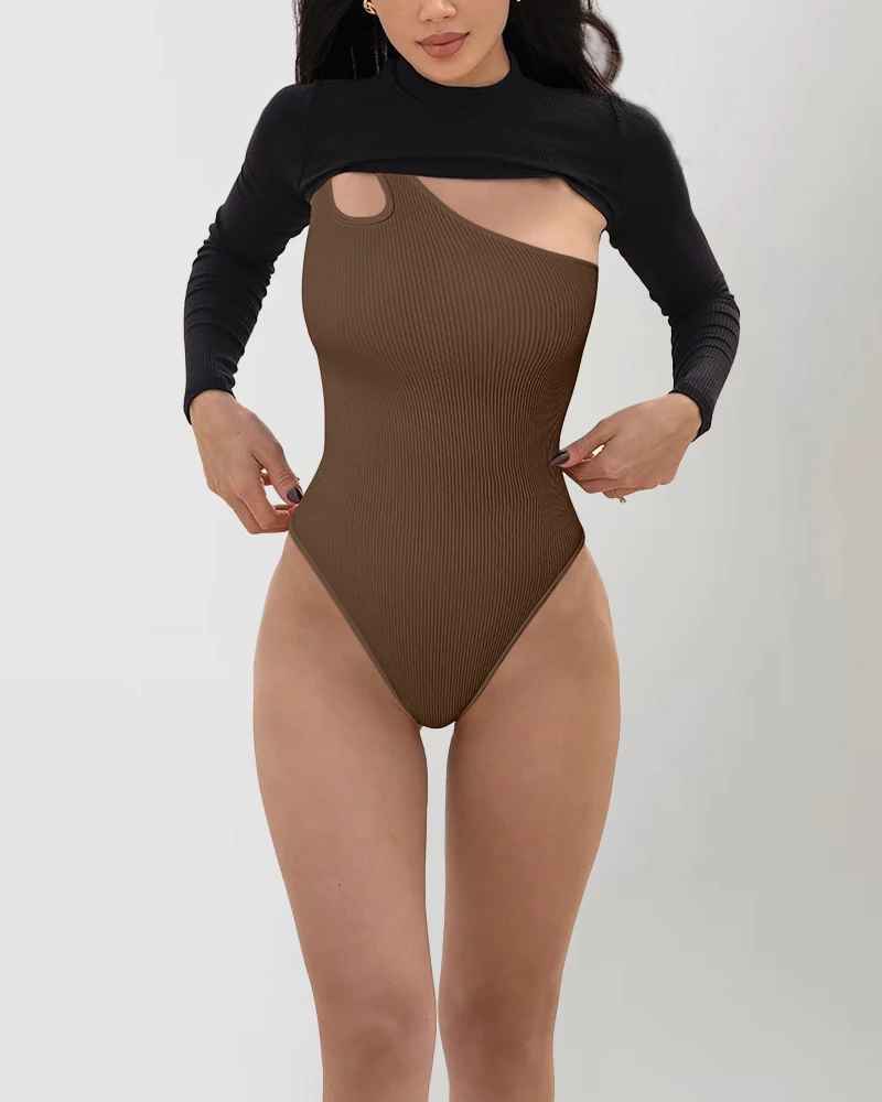 Tek omuz şekillendirici body
