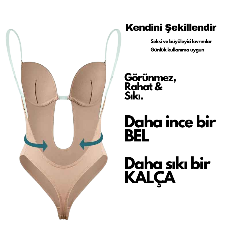 Derin V Şekillendirici Tanga Bodysuit