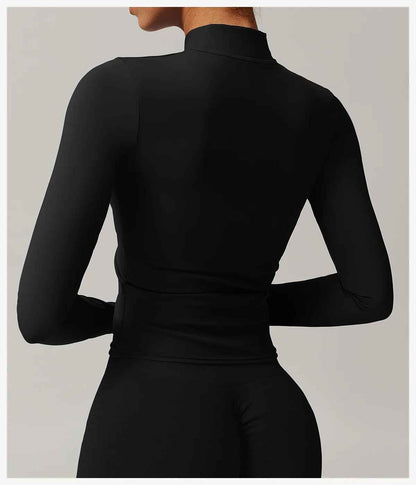 Uzun kollu yoga & fitness üstü