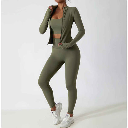Uzun kollu yoga & fitness üstü