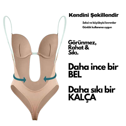 Derin V Şekillendirici Tanga Bodysuit
